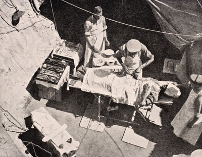 Field surgery on Gallipoli Peninsula, Turkey, 1915 (from 